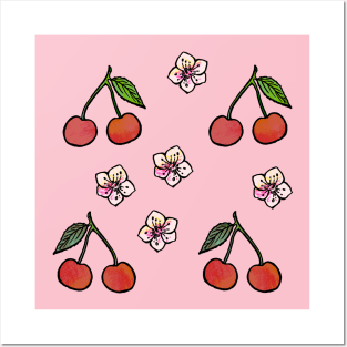 Cherries Sakura Posters and Art